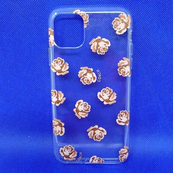 Coach Case for iPhone 11 Pro Max 6.5"- Pink Roses - Picture 1 of 3